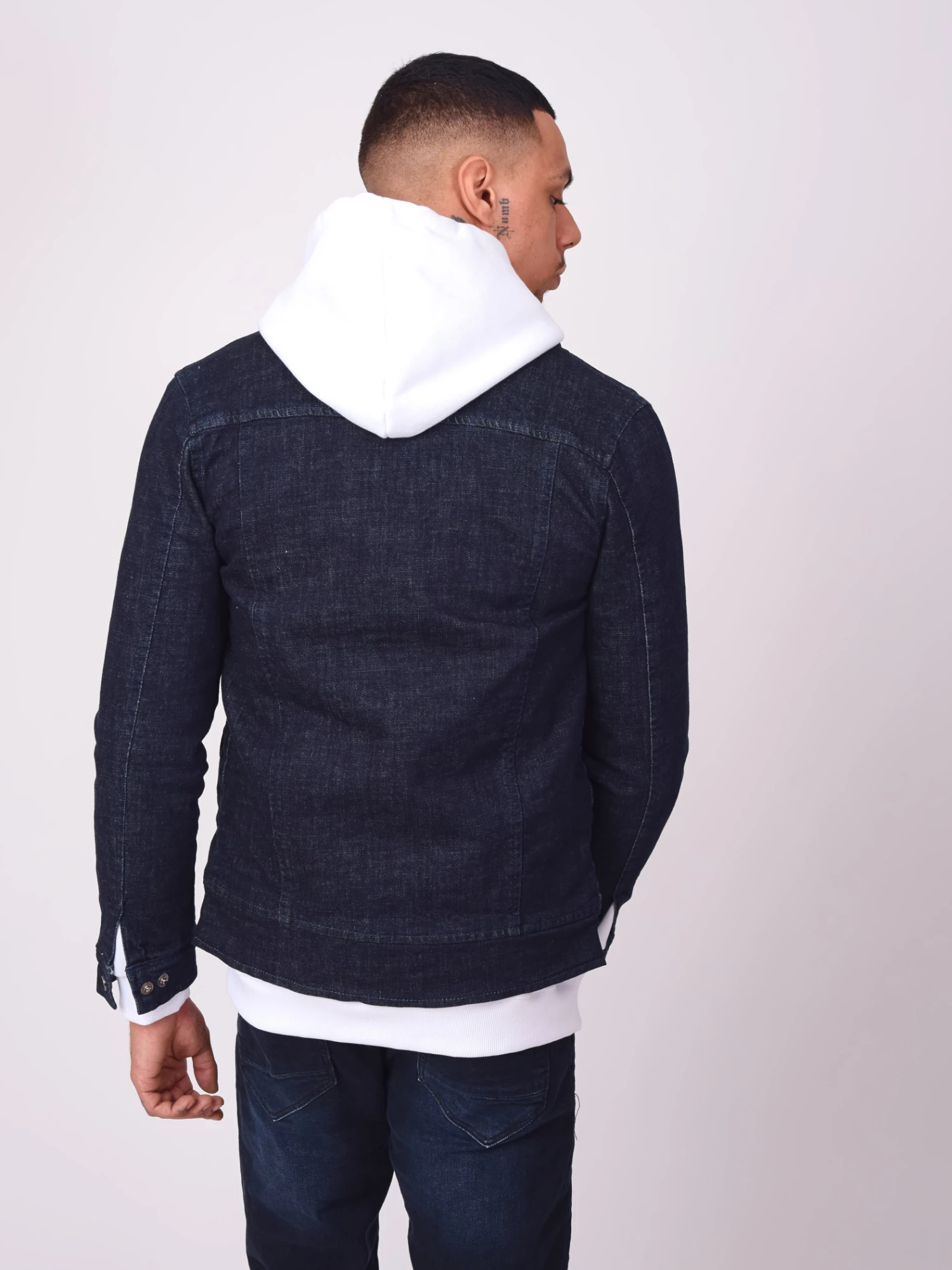 Veste En Denim Brut à Zip – Image 4