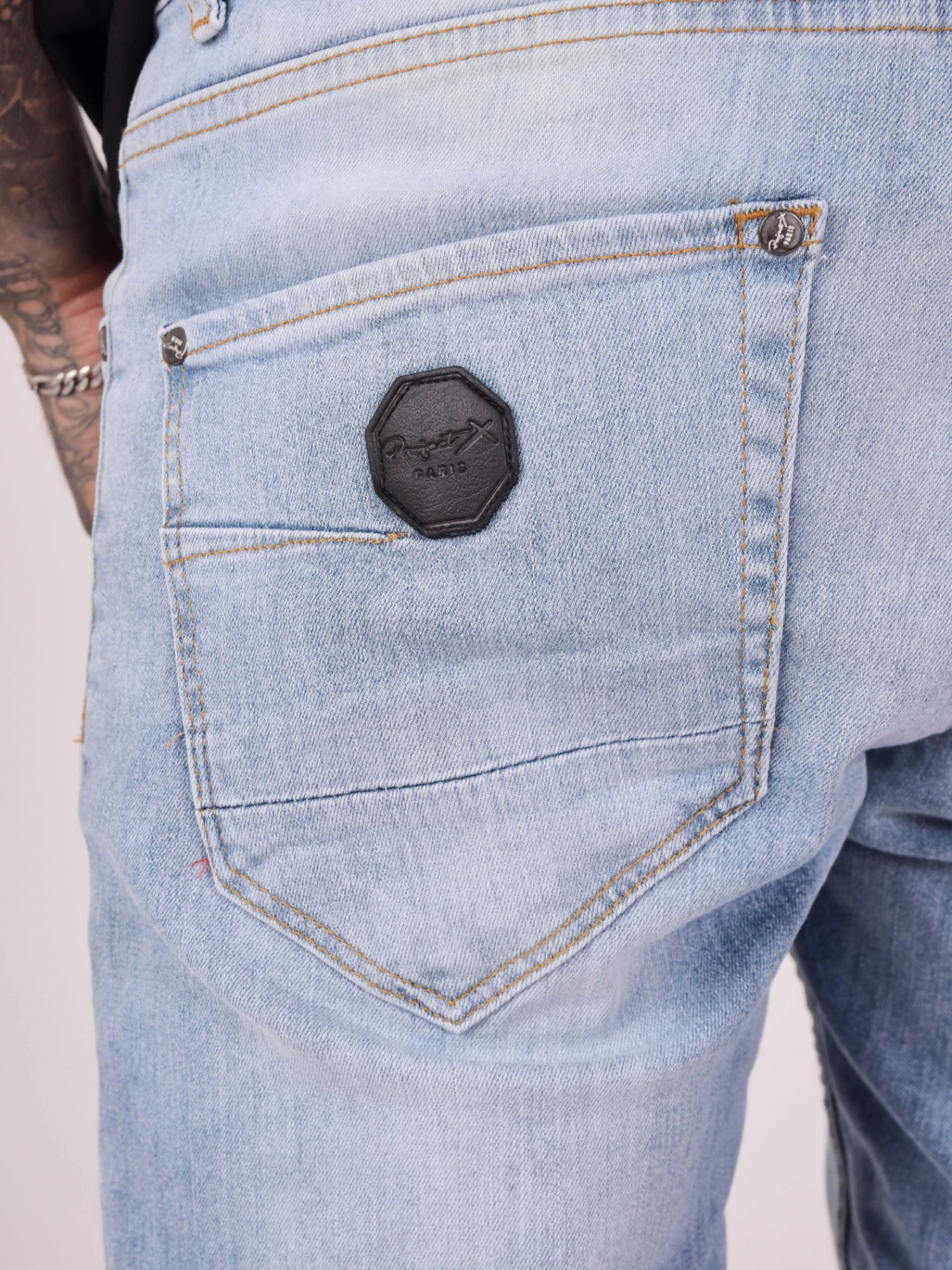 Jean Regular Effet Tacheté/gratté – Image 2