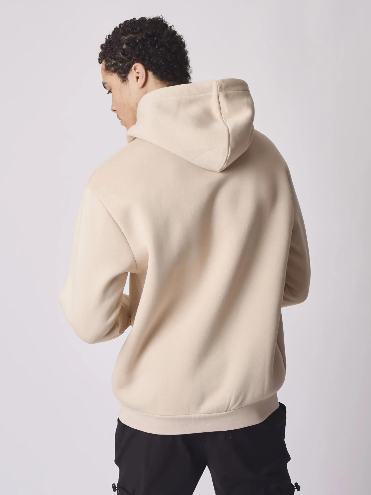 Sweat à Capuche Basic Texte Central – Image 3