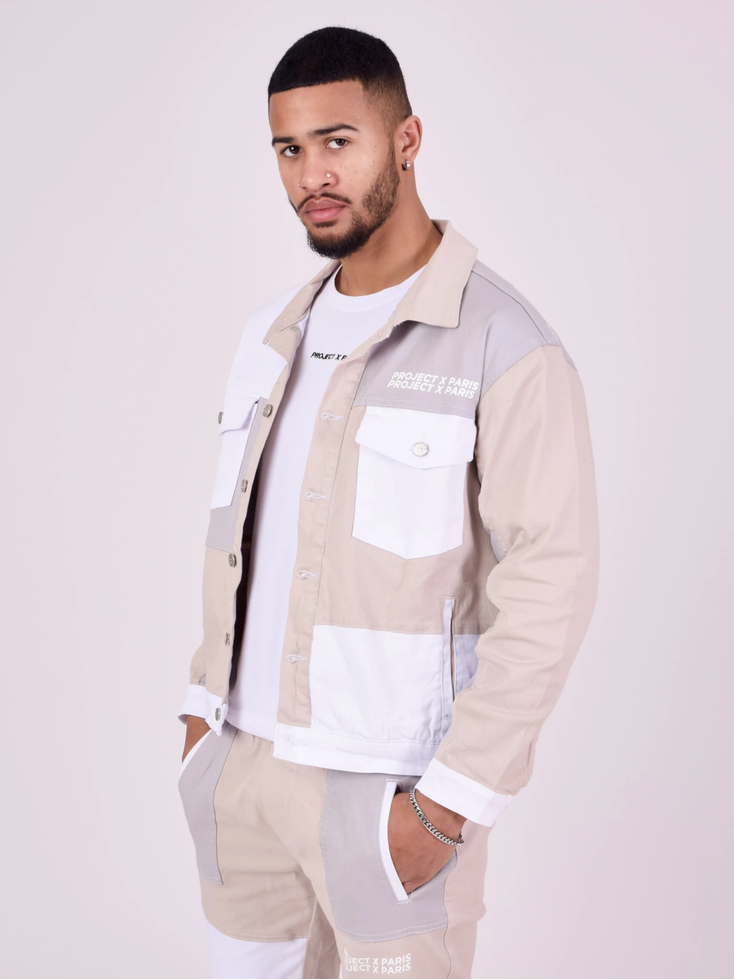 Veste Denim Tricolore – Image 2