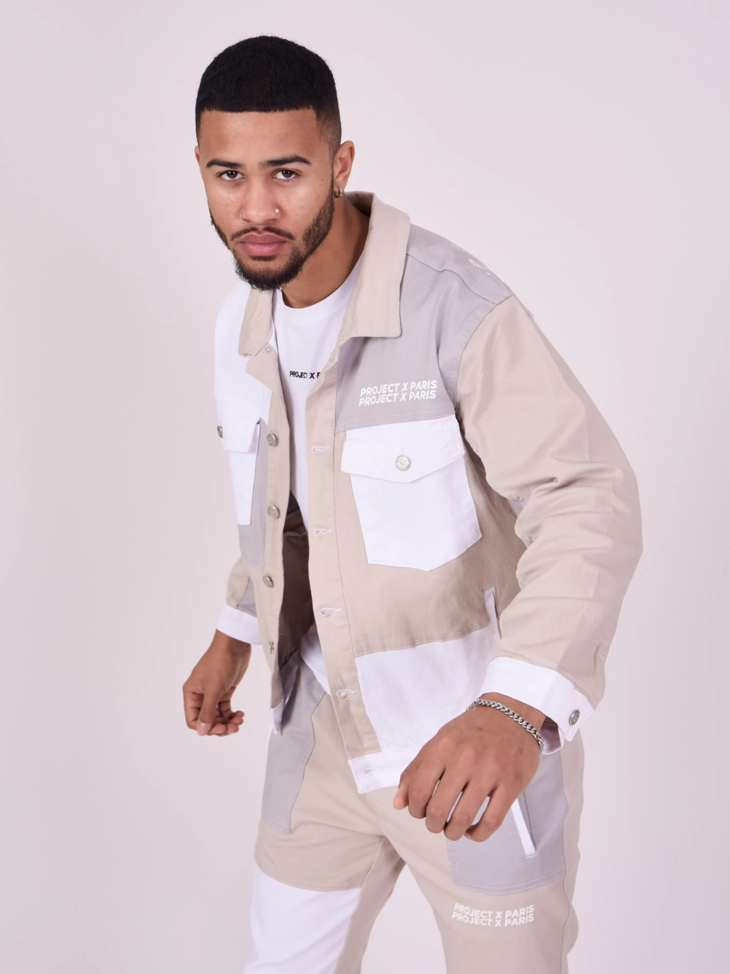 Veste Denim Tricolore