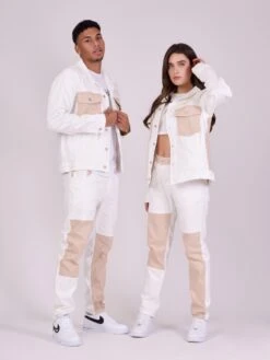 Pantalon Denim Bicolore