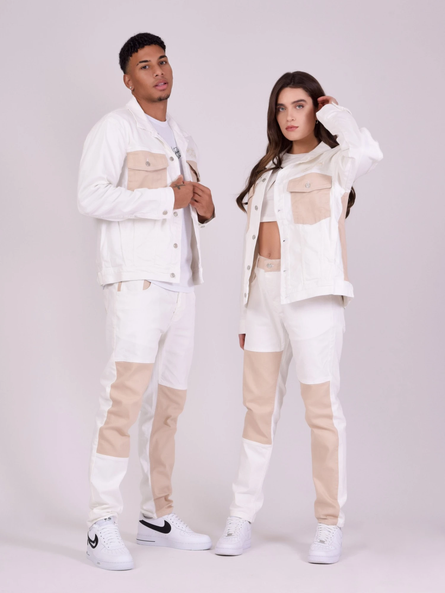 Pantalon Denim Bicolore