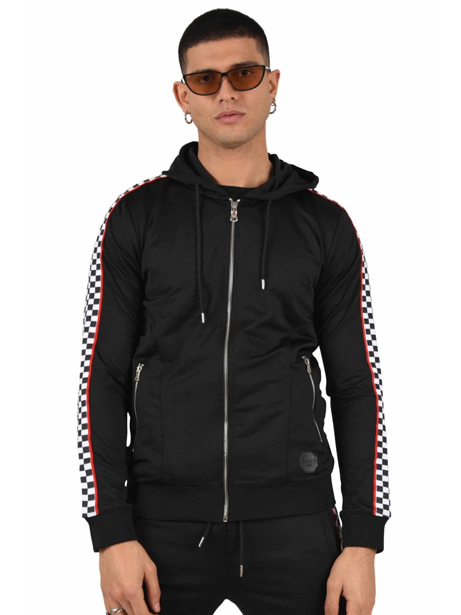 Veste à Capuche Bandes Damier Et Liserés – Image 3