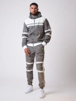 Veste à Capuche Bi-matière Réfléchissante Avec Motif Camouflage "CAMO REFLECT"