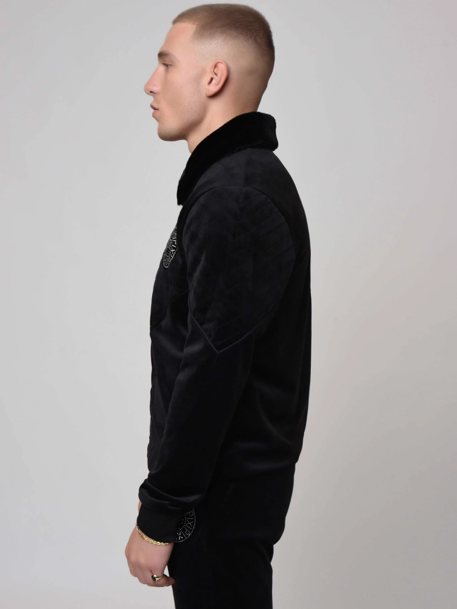 Veste Col Aviateur Avec Patch Strass – Image 3