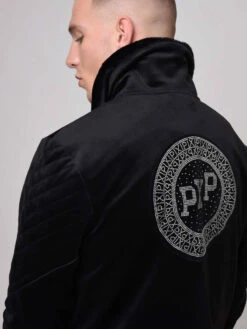 Veste Col Aviateur Avec Patch Strass