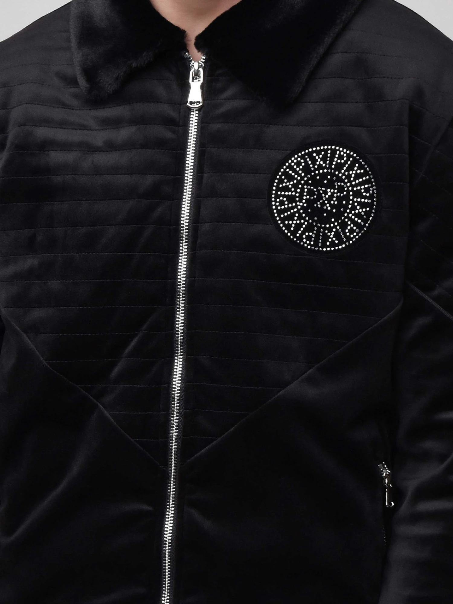 Veste Col Aviateur Avec Patch Strass – Image 4