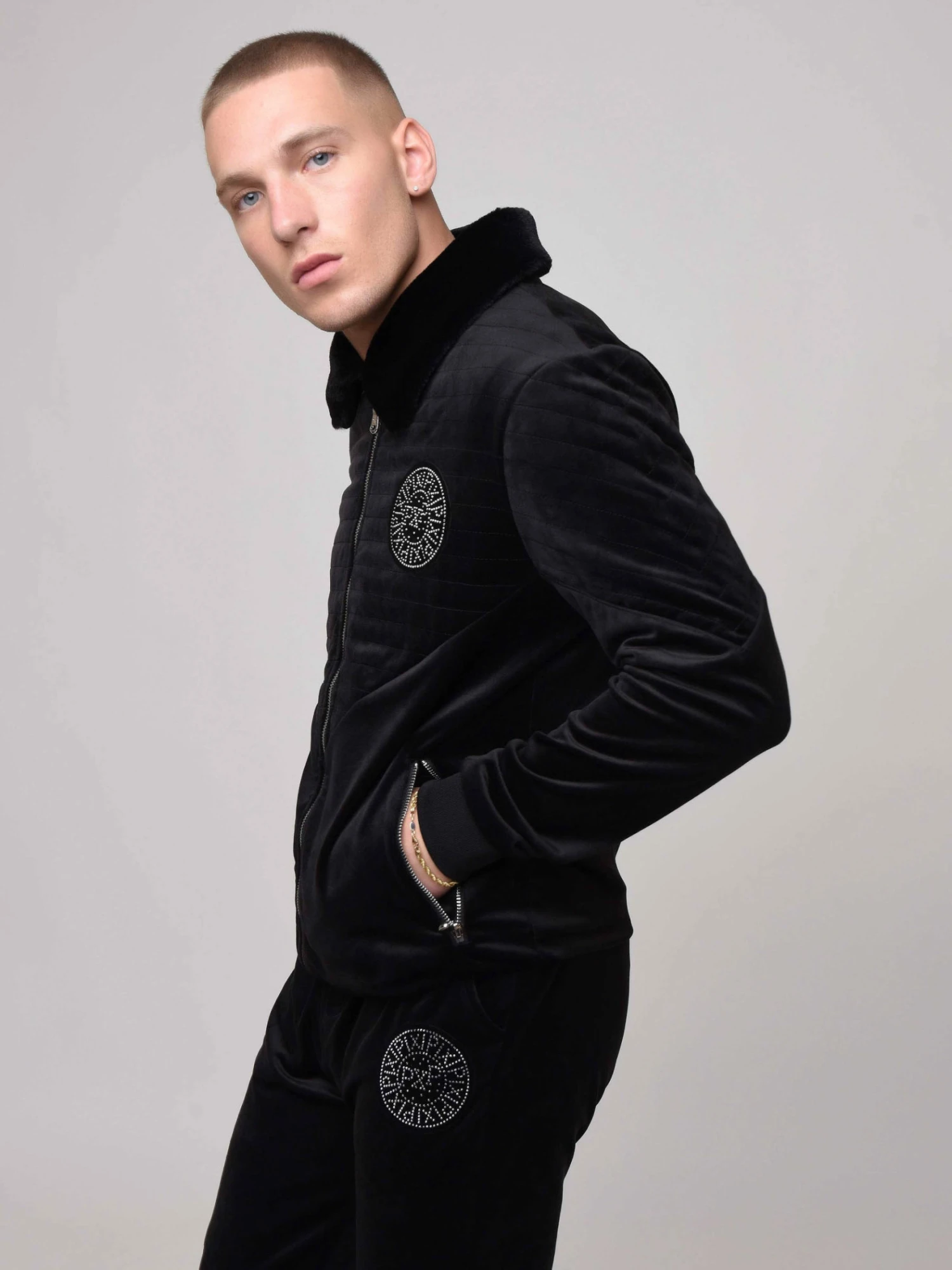 Veste Col Aviateur Avec Patch Strass – Image 5