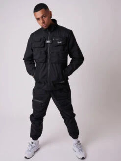 Veste Col Montant Multi-poches