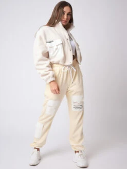 Veste Courte Effet Peau De Mouton