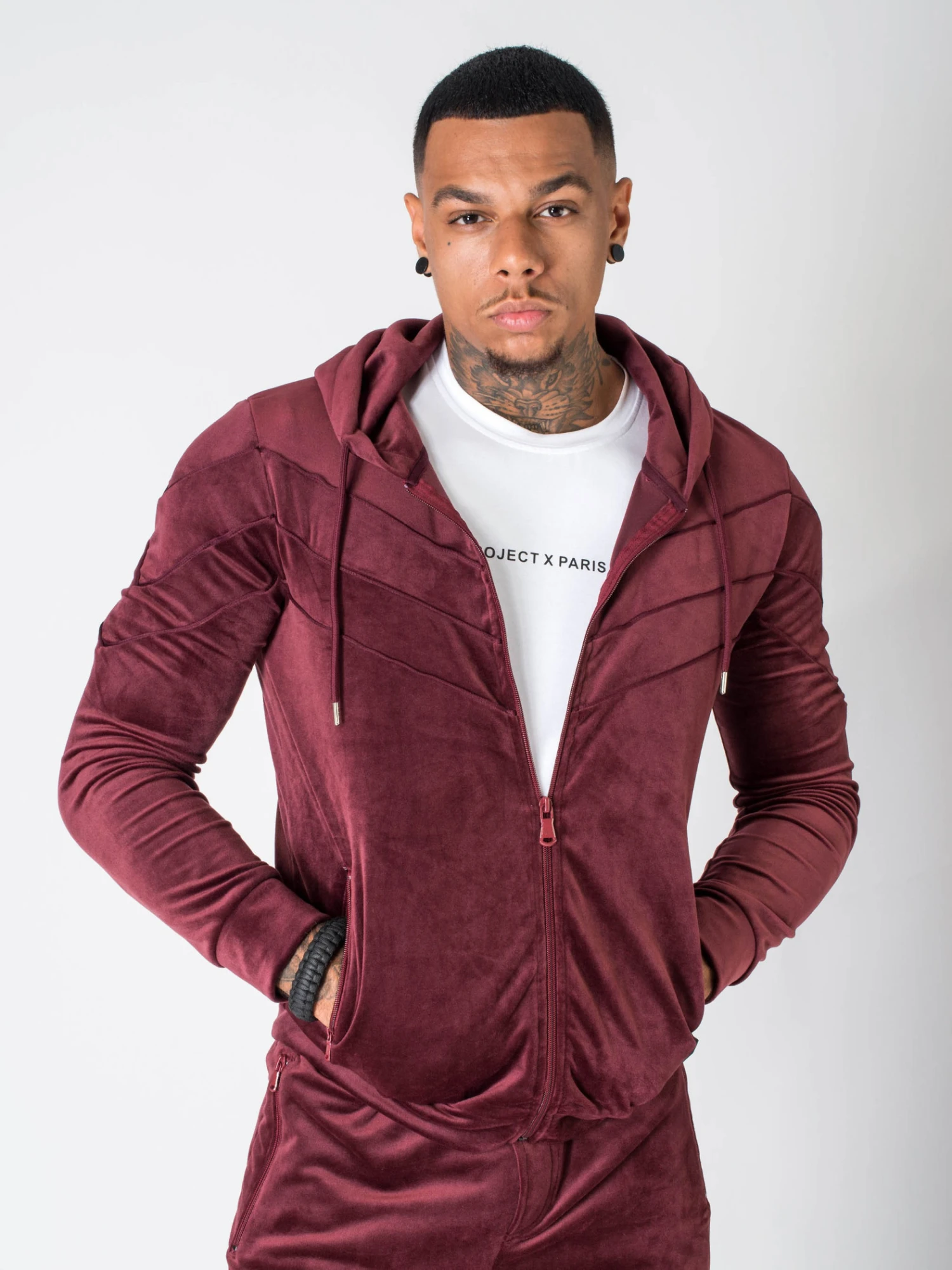 Veste En Velours Pipings Ton Sur Ton – Image 5