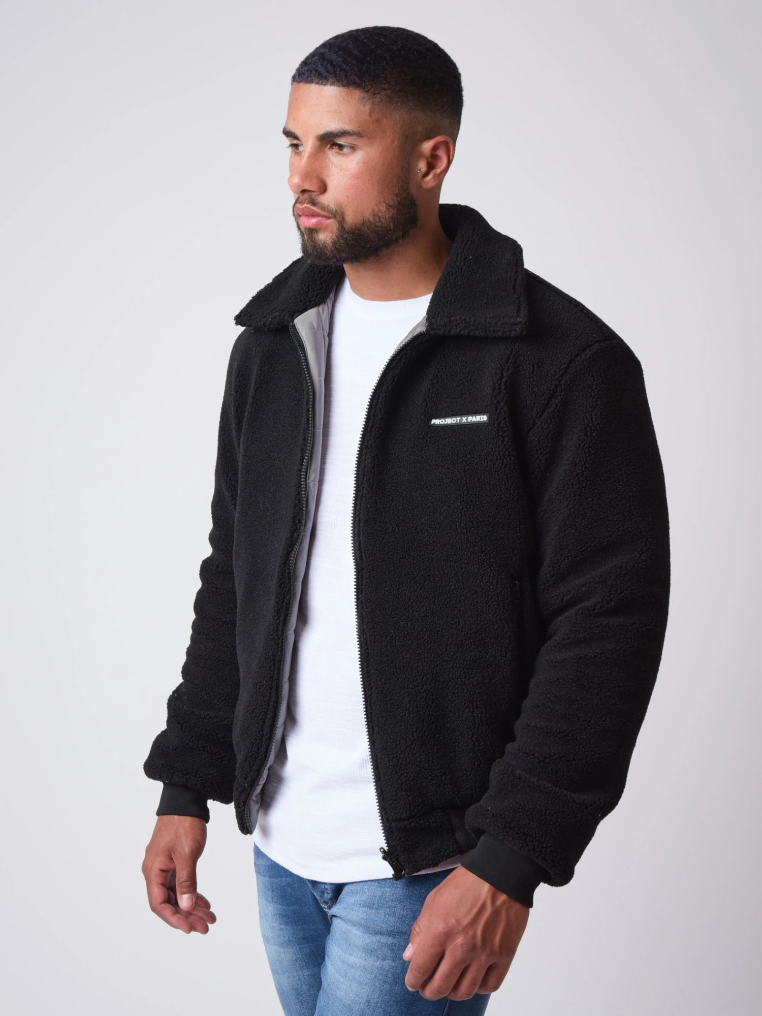 Veste Reversible Matelassage CarrĂ© Et Imitation Peau De Mouton â Image 4