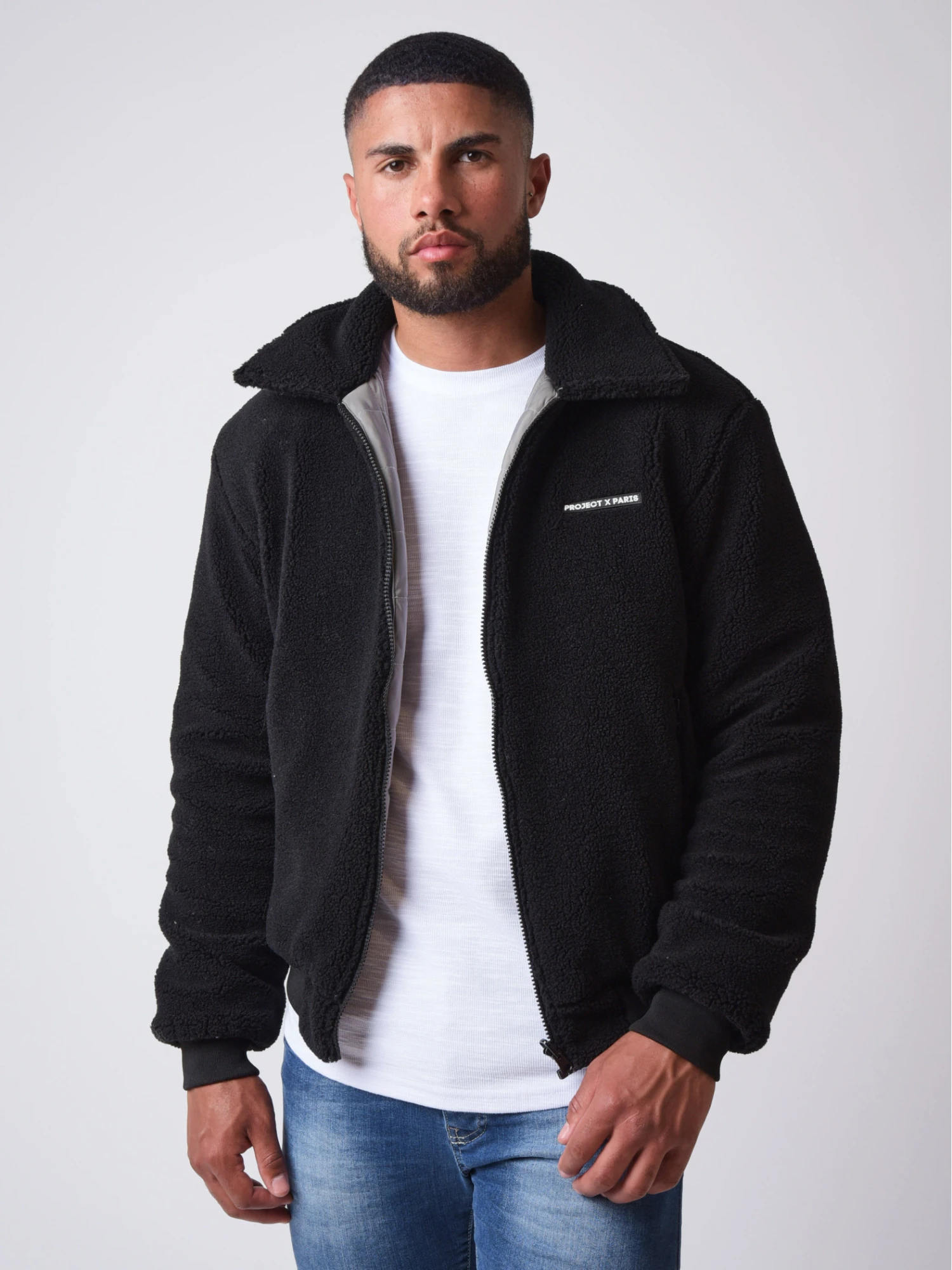 Veste Reversible Matelassage CarrĂ© Et Imitation Peau De Mouton â Image 7