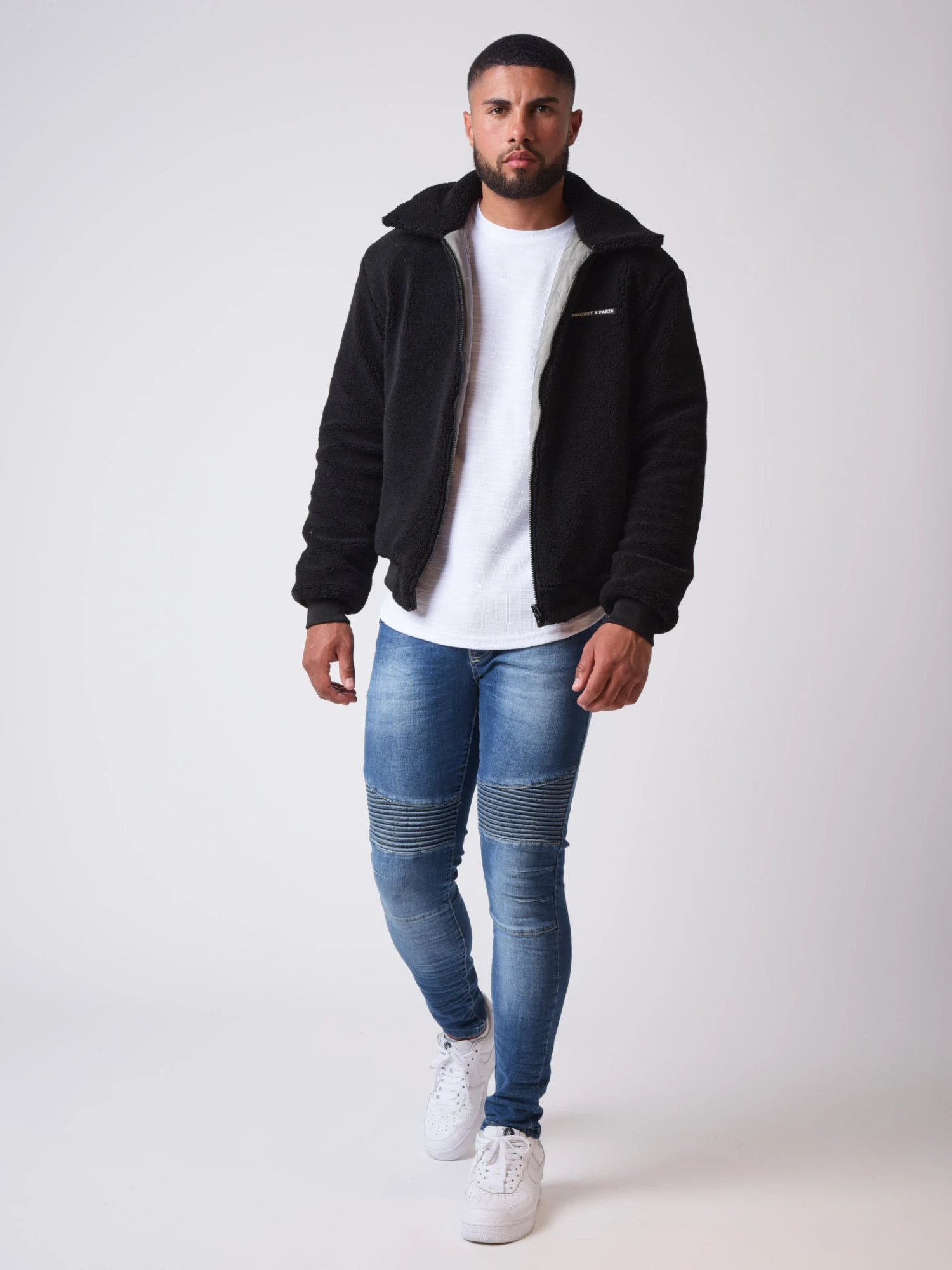 Veste Reversible Matelassage CarrĂ© Et Imitation Peau De Mouton â Image 10